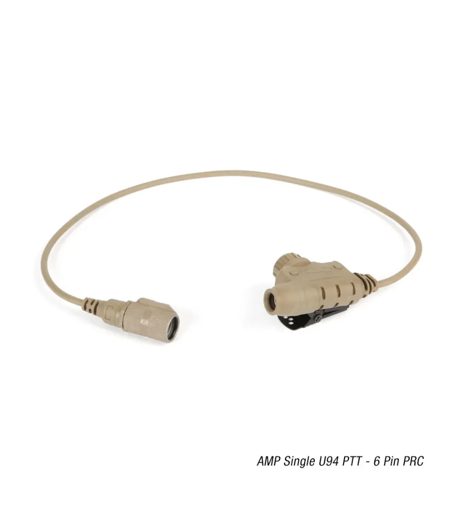 Ops-Core AMP Single U94 PTT (Push-To-Talk) - 6 Pin PRC