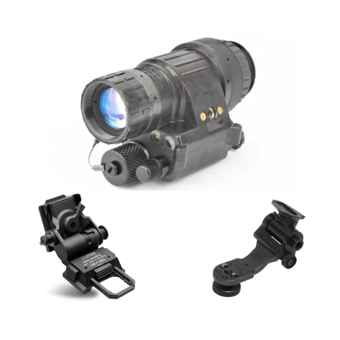 NVD PVS-14 Night Vision Monocular, Wilcox G24 Helmet Mount, and Wilcox AN/PVS-14 Arm Bundle