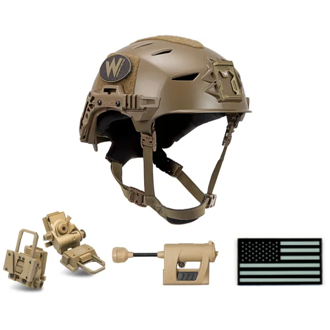 Team Wendy EXFIL LTP Helmet, Wilcox G24 Mount, and Princeton Tec Charge X Bundle