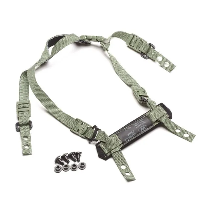 [21-HN11] Team Wendy CAM FIT H-Back Retention System (ACH/MICH & High-Cut), Foliage Green, Size M/L